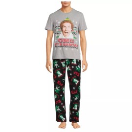 Briefly Stated Men’s Elf “OMG It’s Santa’’ 2-Piece Pajama Set, Size Large, NEW