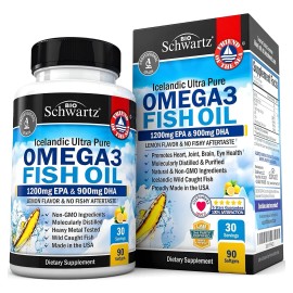 Omega 3 Bio Schwartz Aceite Pescado Sabor Limon 90 Caps