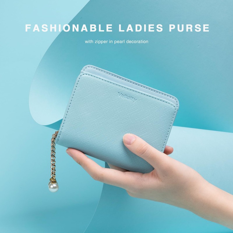 Vulkitty Purses for Women RFID Blocking Leather Bifold Card Wallet
