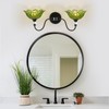 sunkryster Black Bathroom Vanity Light, 2-Light Vanity Light with Floral