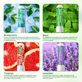 8 Stück Riechstifte Nasal Stick Inhalierstift für die Nase, Es Kann Beruhigen und Erfrischen, die Stimmung Entspannen, Stress Abbauen und die Konzentration Verbessern