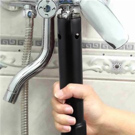 Amindz Sink Wrench, Socket Wrench for Tap, Durable and Multifunctional Tap Pipe Wrench in Kitchen and Bathroom (Black