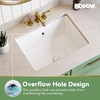 HOROW Undermount Bathroom Sink, 23.6" x 15.5" Rectangle Bathroom Sink