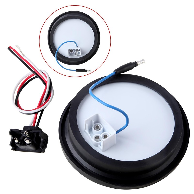 Partswcgg 4Pcs 4" Round Red Stop Turn Tail Lights to