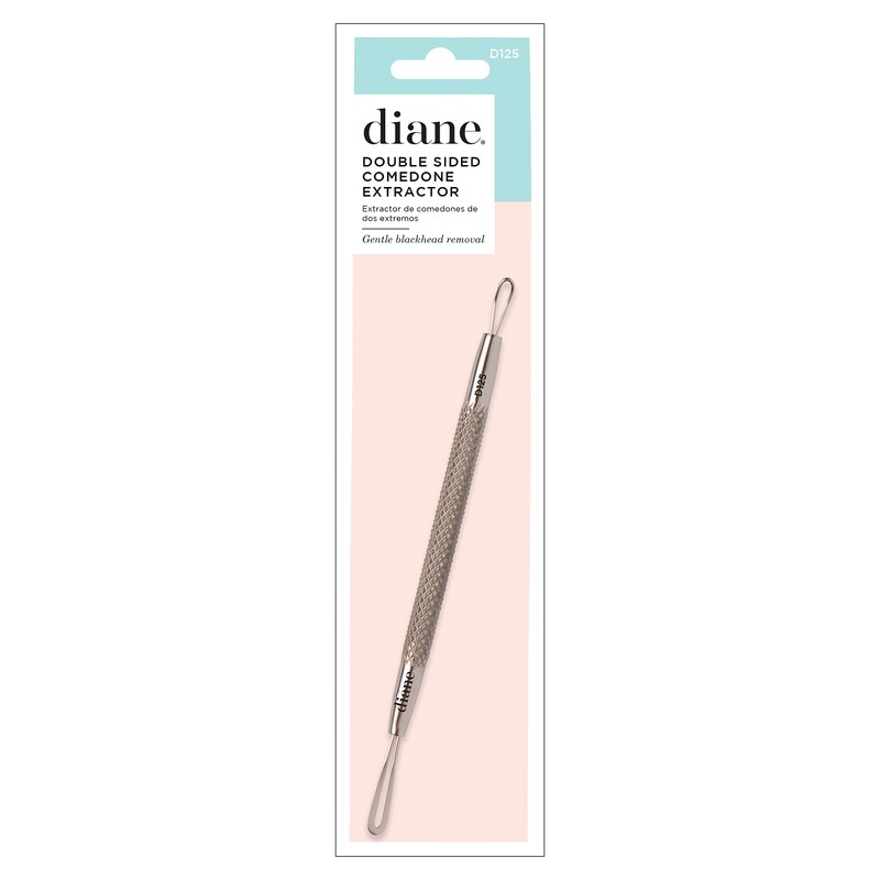 Diane Two-Sided Comedone Extractor Tool, Stainless Steel Blackhead and Whitehead