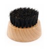 Menesia Small and Round Beard Brush, Pocket Travel Men's Wooden