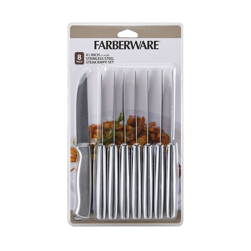 Farberware Juego de cuchillos para carne de acero inoxidable, 8