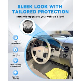 VANKUB 4PCS Dashboard Air Conditioning AC Heater Vent for Fo-rd F150 2004 2005 2006 2007 2008 Dashboard Air Interior Set Chrome Silver Replaces 8L3Z-19893-BA 8L3Z19893BA