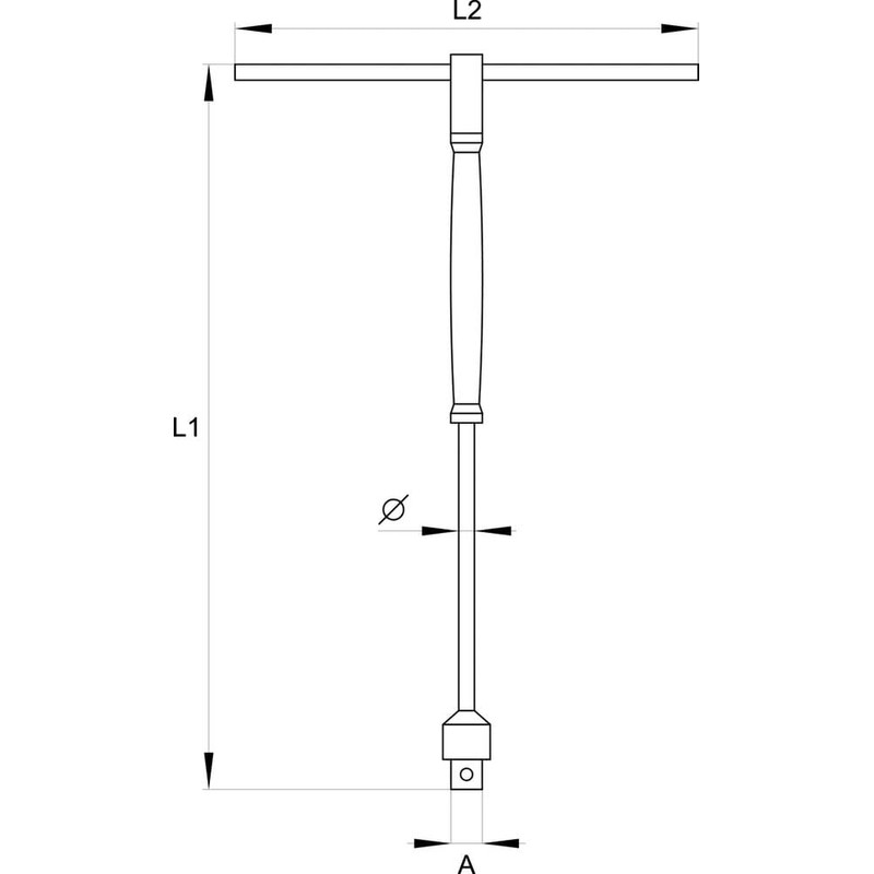 Freewheel Socket Wrench with T-Handle 3/8 Inch Square Ratchet