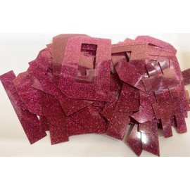 47 Pieces, 2" Glitter Iron-On Letters – Heat Transfer Vinyl for DIY T-Shirts, Fabric, Bags, and Gifts. Perfect for Birthdays, Christmas, Anniversaries. Easy to use (Hot-Pink)