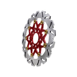 POWER JAMES 11.8" Red Front Floating Brake Rotor for Harley Davidson 15-later Softail and 06-17 Dyna, 14-later XL,08-2022 Touring models with 3.25" Bolt Circle Rotor Mount. (Red)