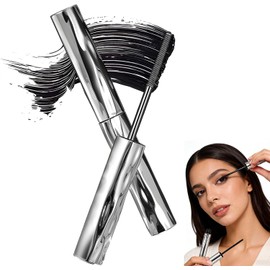4D Máscara de pestañas,Mascara Resistente Al Agua Con Cepillo Ultrafino, Extensiones De Pestañas, A Prueba De Manchas, Larga Duración,Más Larga, Más Gruesa (1PCS)