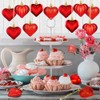 36Pcs Valentines Day Decor Heart Ornaments-red