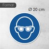 Hin731 Eye Protection Sticker Diameter 20 cm ISO 7010 M004