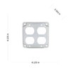 Hubbell-Raco 907C 2 Duplex Receptacles 4-Inch Square Exposed Work Cover,