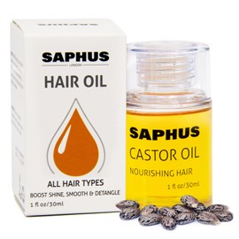 SAPHUS Hair Oil - Hair Heat Protectant Oil for Frizz Control - Boost Hair Shine & Smooth Split Ends - Color Safe Formula - Paraben, Phthalate and Sulfate Free (1 fl oz)