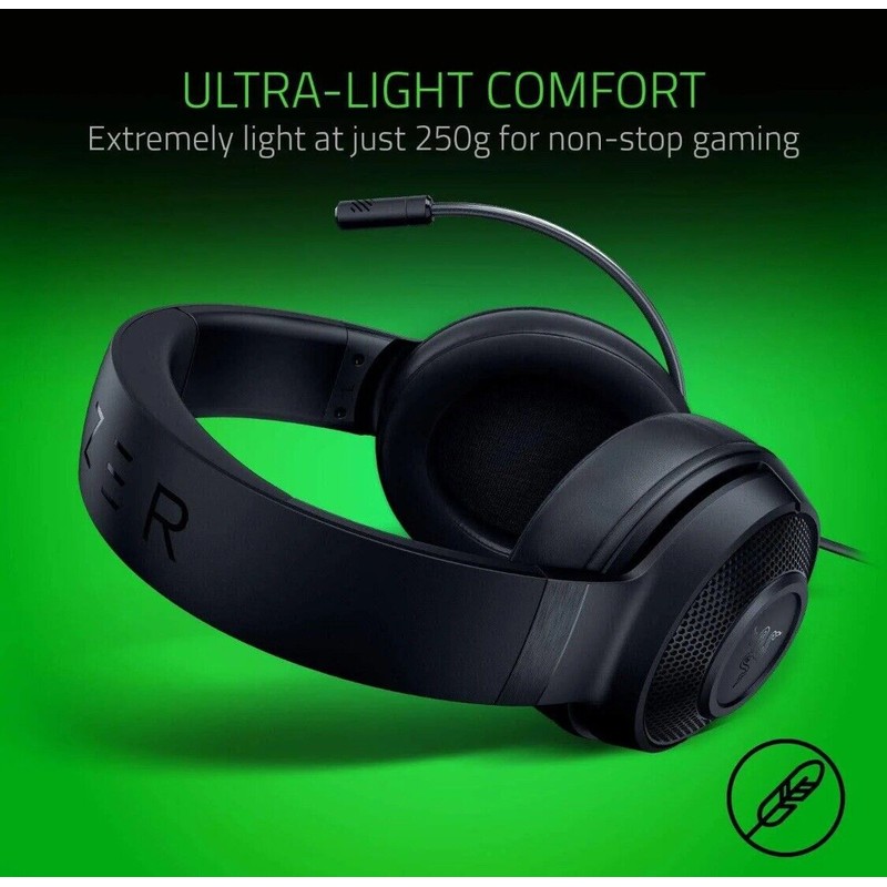 Razer Kraken x Gaming Headset (7.1 Surround Sound, Ultra Light,