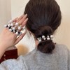 Heclia Pearl Hair Ties, 9pcs Elastic Scrunchies with Crystal Beads,