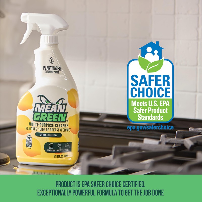 Mean Green Non-Concentrated Ready-to-Use Multi-Purpose Cleaner, Citrus & Green Tea,