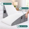 19.7 Inch Foam Wedge Pillow with Removable Washable Cover, Side