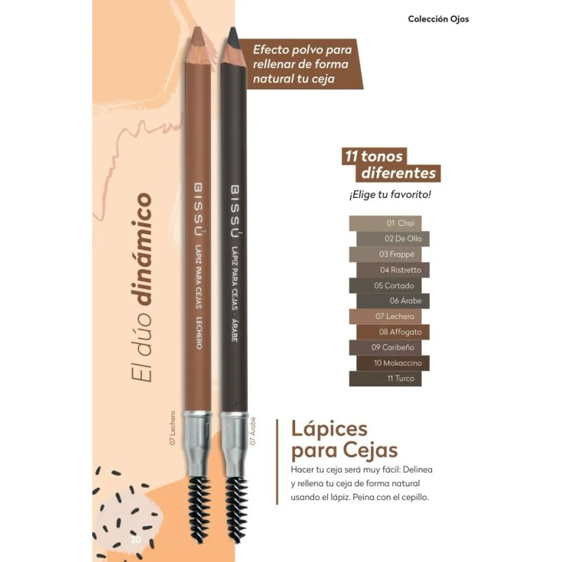 Kit Bissù,, Polvo Compacto +rímel +lápiz Para Ceja +fijador