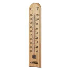 Faithfull THWOODSM 260mm Thermometer Wall Wood