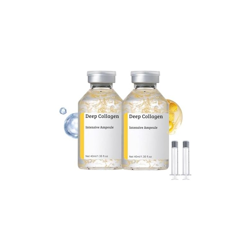 2PCS Deep Collagen,Sérum Facial Colágeno y Péptidos,Peptidos Faciales,40ml