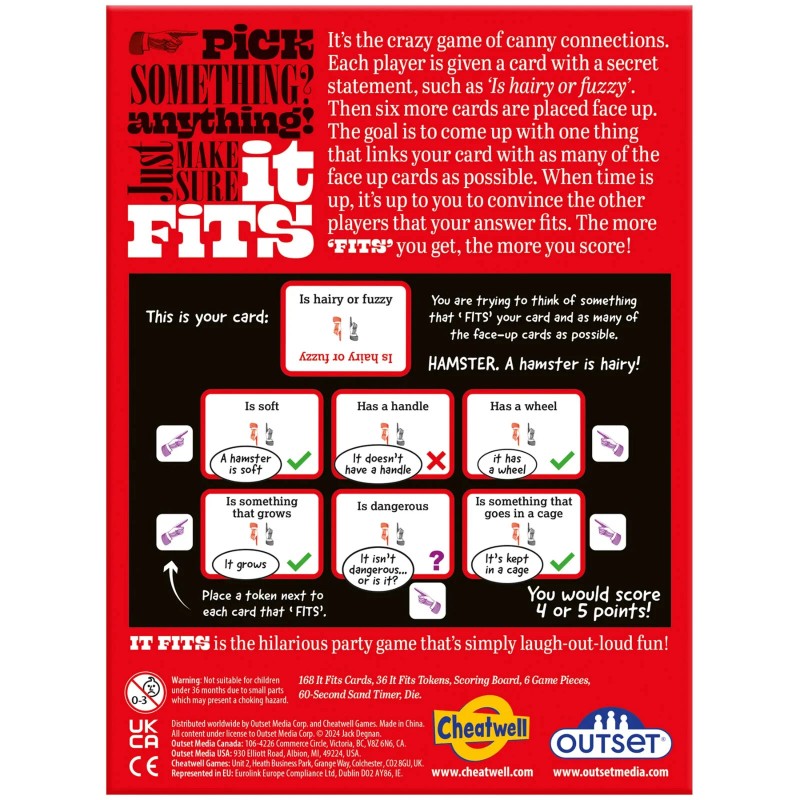 Outset It Fits - Fun Fast Paced Party Game -