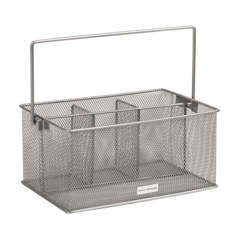 Mind Reader Network Collection, 4-Compartment Utensil or Supply Caddy with