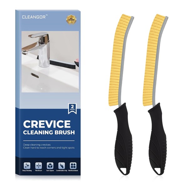 Cleangor Crevice Cleaning Brushes, Cleaner Scrub Brush Tool for Hard