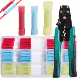 Unbranded Nylon Wire Connectors Electrical Crimp Butt Fully Insulated Splice Terminals