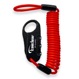 Kaedear SP_GUARD Type-wire KDR-LK31 Motorcycle Wire Lock, Compact, Dial Lock, Key Anti-Theft, Helmet, Seat Back, 0.2 inches (4 mm), Curl Cord, 59.1 inches (1500 mm), Memory Foam