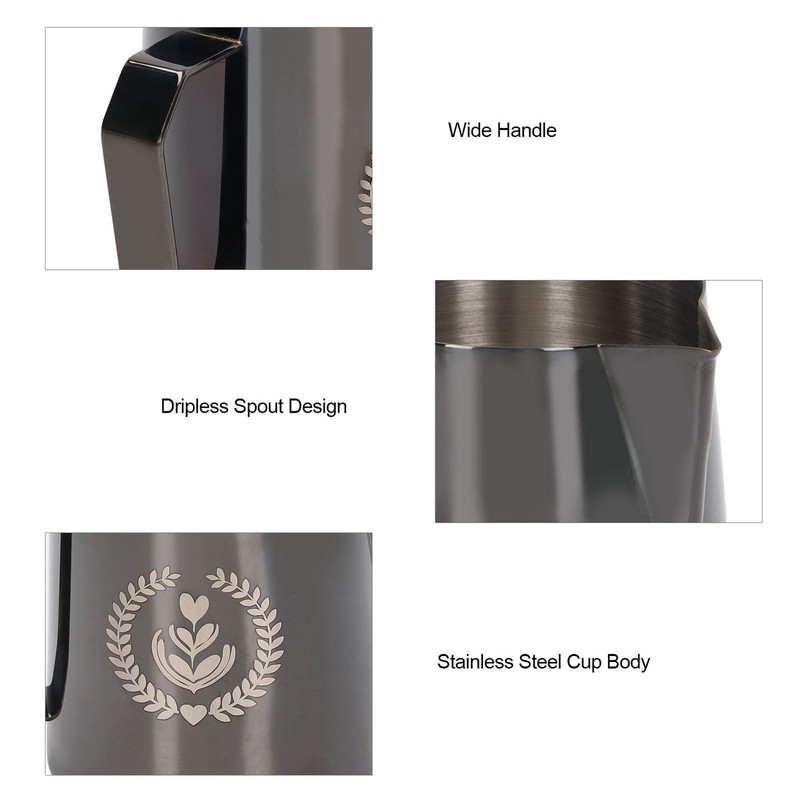 Frothing Jug Pitcher 600ml Food Grade Stainless Steel Milk Frother