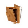 EUROROUTIER ® Biker Wallet Motorcyclist Genuine Leather Brown with Chain,