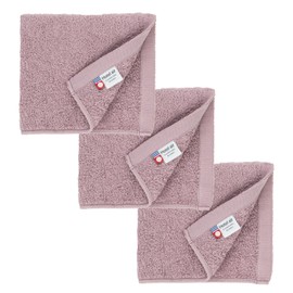 Oruta Imabari Towel, Hand Towel, Set of 3, Large, Medium Thick, 100% Cotton, Made in Japan, Stylish, Water Absorbent, Hotel Air 13.0 x 13.4 inches (33 x 34 cm), Ash Purple