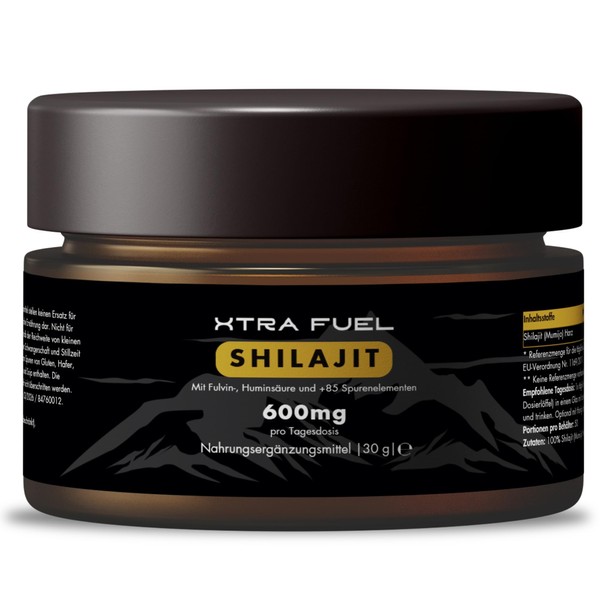 Shilajit Resin Original - 100% Pure Himalaya Mumijo Shilajit (High Dose), 600 mg per Daily Dose, Rich in Fulvin and Humic Acid, 85+ Minerals, No Additives, Vegan & Tested, 50 Servings (30 g)