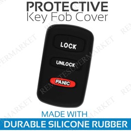 RemoteSuperMarket Key Fob Cover For 2004 2005 Mitsubishi Endeavor Remote Case Rubber Skin Jacket