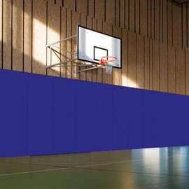 VANCL 2x6 Gym Wall Padding 4" Thick Basketball Wall Padding Thick 2ftx6ft Wall Pads Basketball Mat Thick Gymnasium Wall Padding Waterproof Durable Wall Protection Pad for Safety Blue