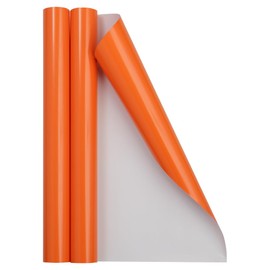 JAM Paper Gift Wrap - Glossy Wrapping Paper - 52.6 Sq Ft Total (17 in x 18 Ft Each) - Glossy Orange - 2 Rolls/Pack