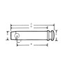cyclingcolors Tow Bar Axle with Chain and Pin Diameter 25mm