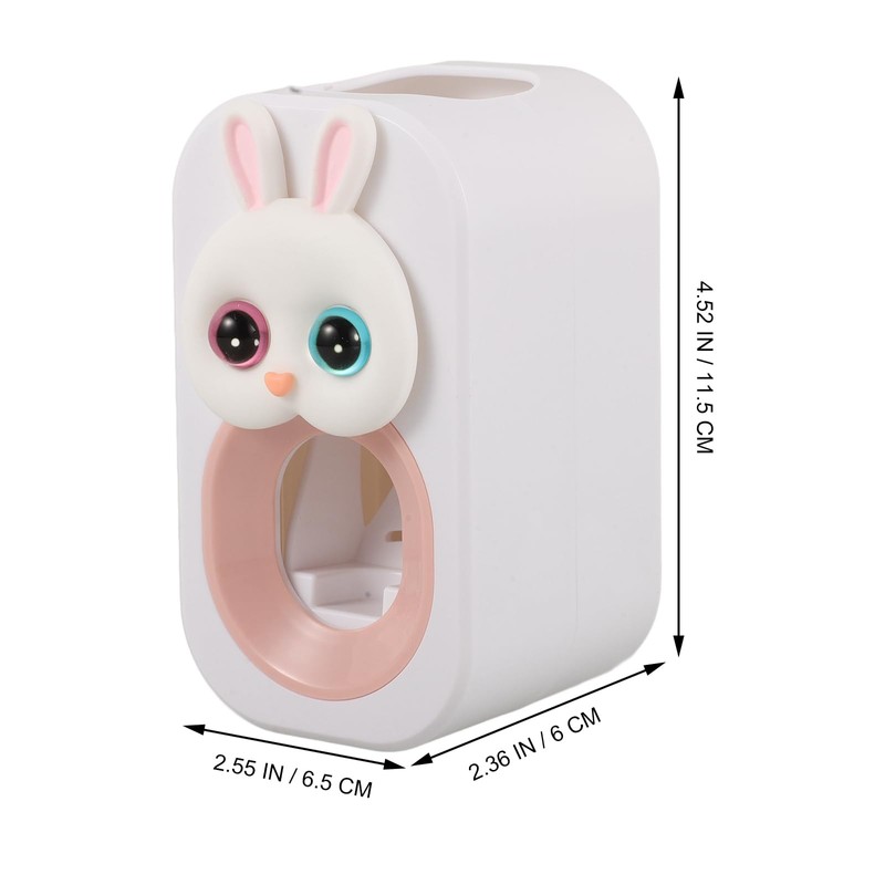 FOMIYES Automatic Toothpaste Dispenser Wall Mounted Toothpaste Holder Cute Bunny