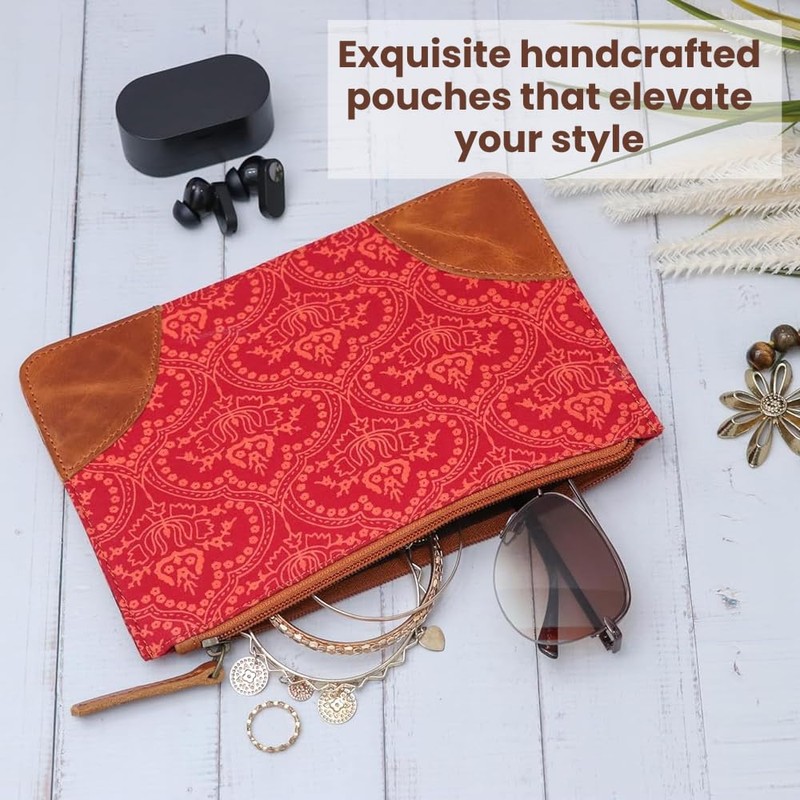 ZAARIYA 360 Pouch Bag for Cosmetic Toiletry Bag, Tote/Purse Organization,