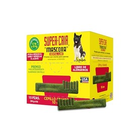 Cuidado Dental para Perros, Premios para Perro Que Eliminan Sarro y Placa, Libre de Alérgenos, Elaborado con Pollo, Menta, Eneldo, Forma De Cepillo de