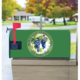 North East Pennsylvania Wine Grapes Design Souvenir Magnetic Mailbox Cover