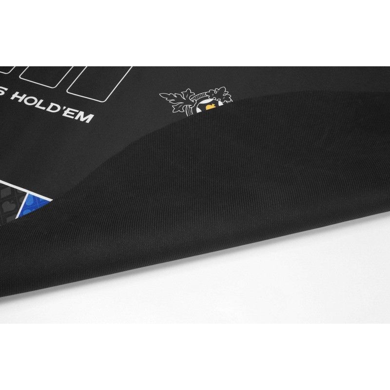 Poker Mat 180 x 90 cm Blue and Black Oval
