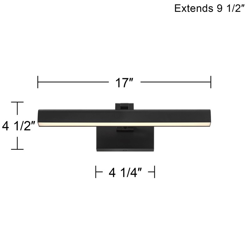 Possini Euro Design Possini Euro Henry 17" Wide Modern Black