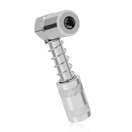 KUQUTIDY 90 Degree Grease Gun Coupler Adapter, Grease Gun Tips with Sleeves for Tight Spaces, Grease Gun Fittings for Car Farm Truck Industrial Use (Big Sleeve)