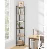 Hzuaneri Corner Shelf Stand, Corner Bookshelf, Storage Standing Shelf Unit
