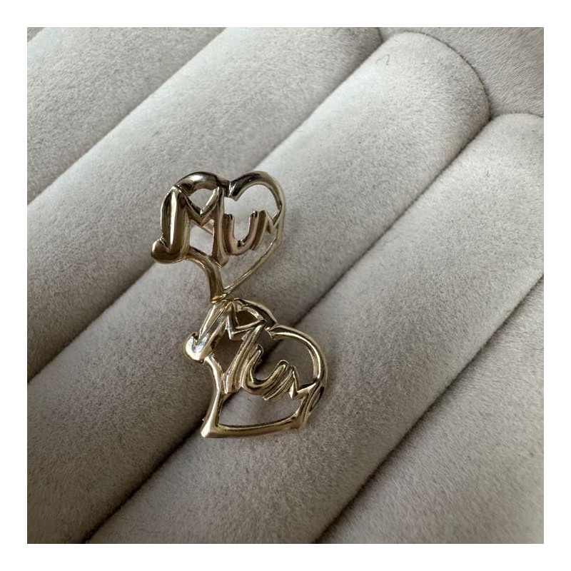 9ct Yellow Gold Mum Stud Earrings | With Andralok Clasp,