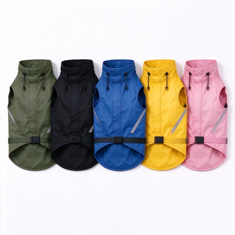Dog Raincoat for Rainy Walks – Waterproof Polyester Jacket with